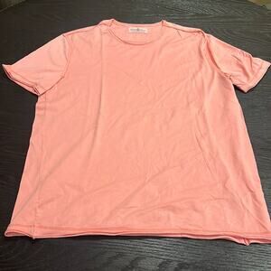 DELLA CIANA Luxury Old Days Light Coral Crew Neck T-shirt Size 2XL